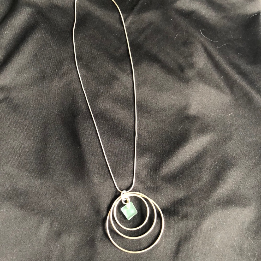 Seaglass sterling silver necklace